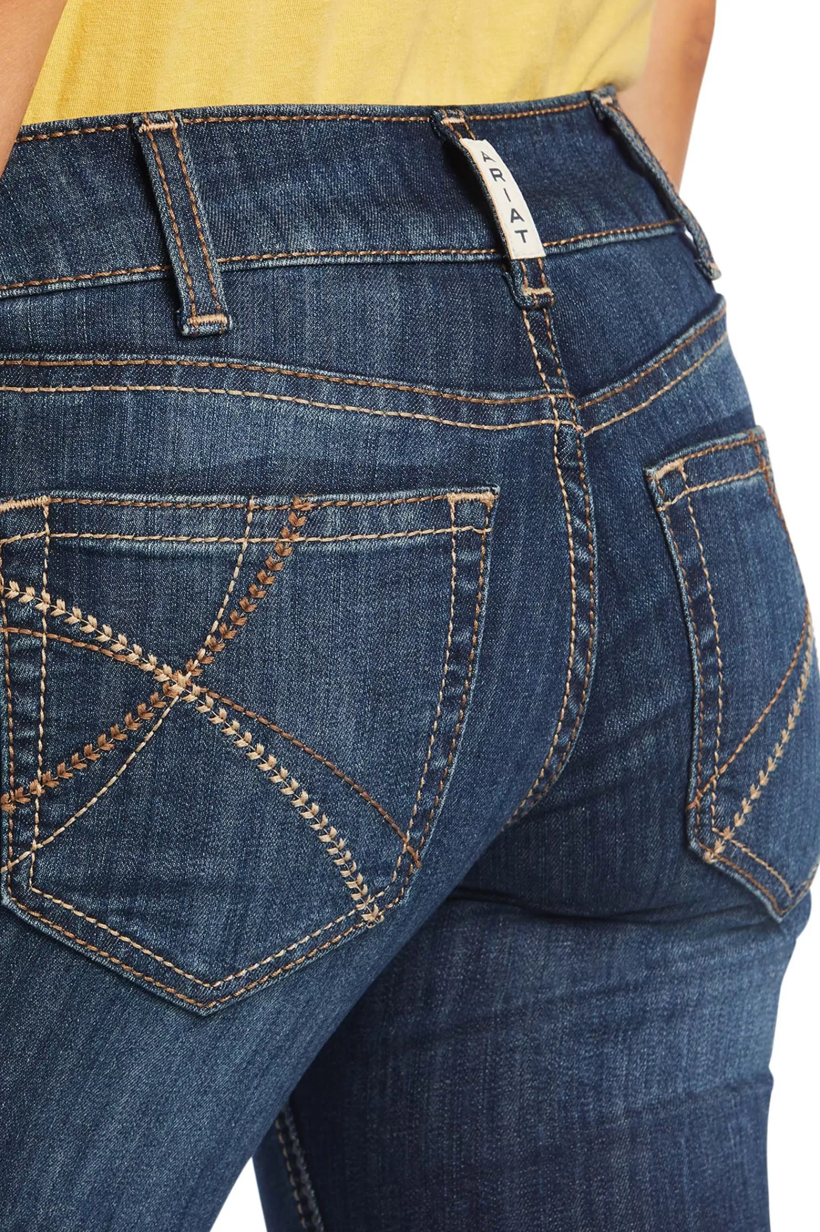 Cheap ariat Vicky Mid Rise Arrow Fit Boot Cut Naisten Farkut Denim Blue