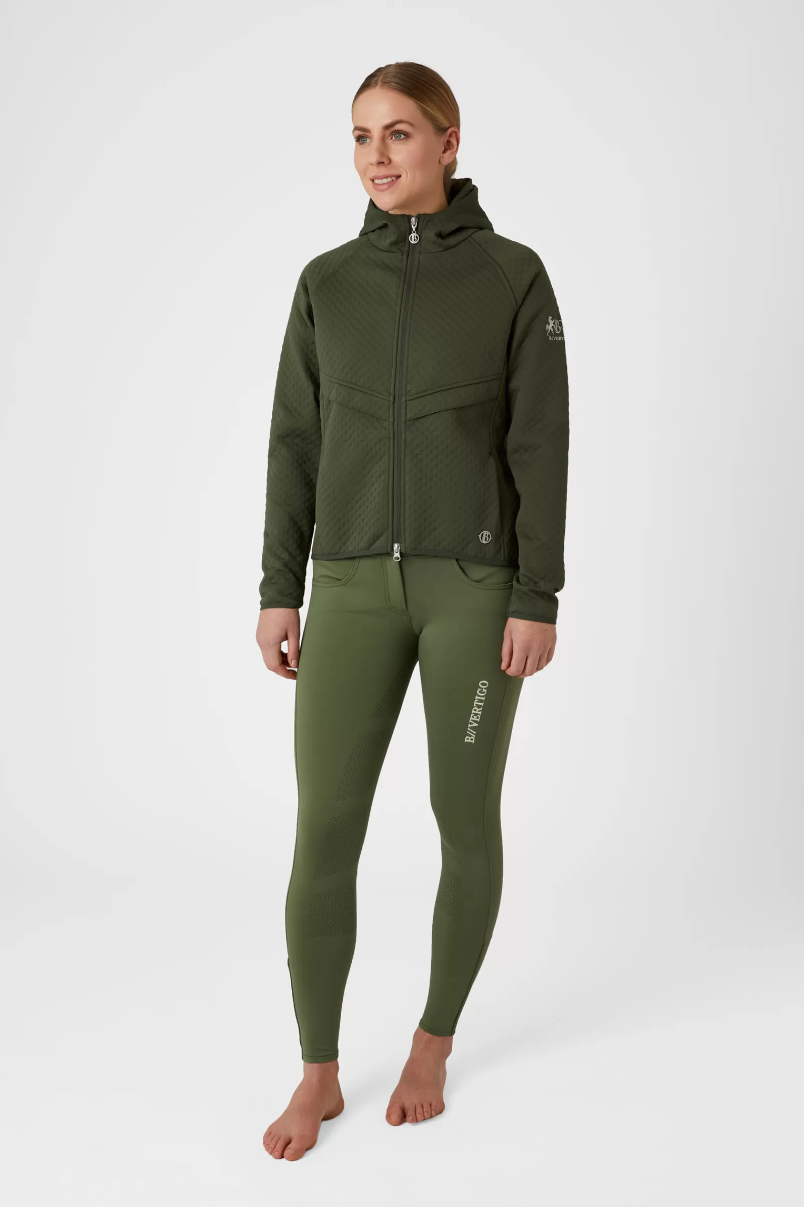 Outlet bvertigo B Vertigo Norah Naisten Huppari Scuba-Materiaalista Wild Grass Green