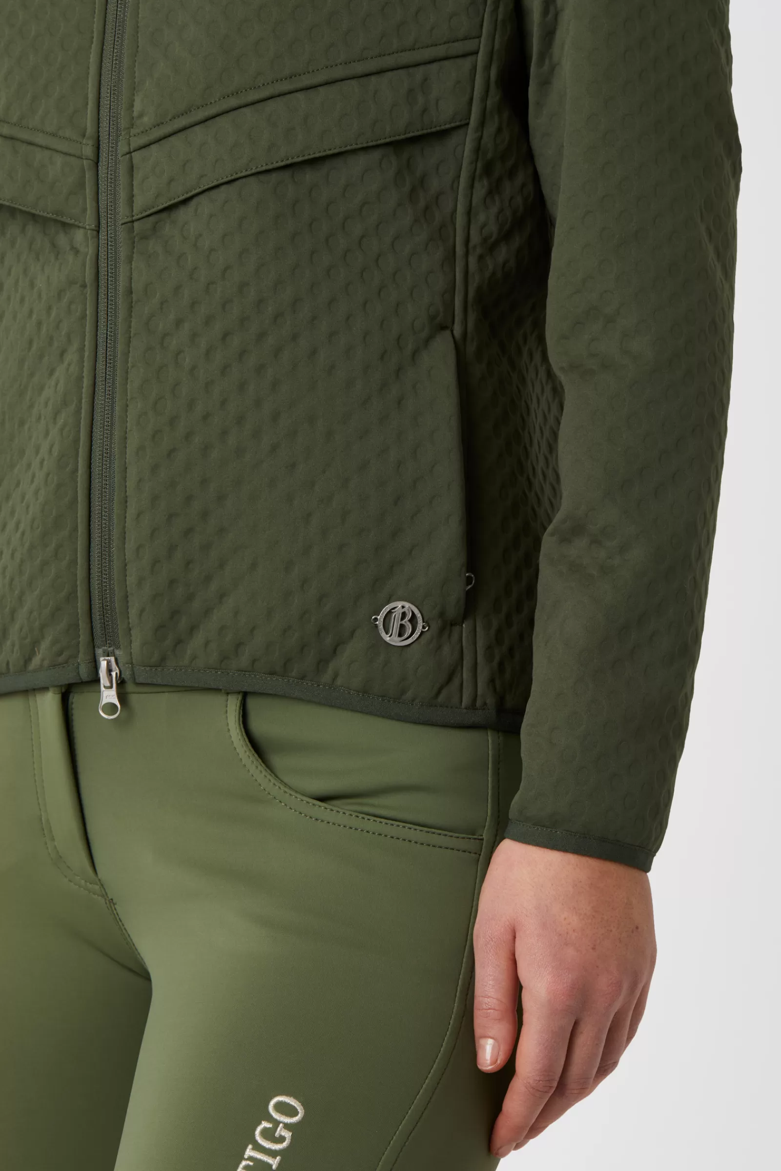 Outlet bvertigo B Vertigo Norah Naisten Huppari Scuba-Materiaalista Wild Grass Green